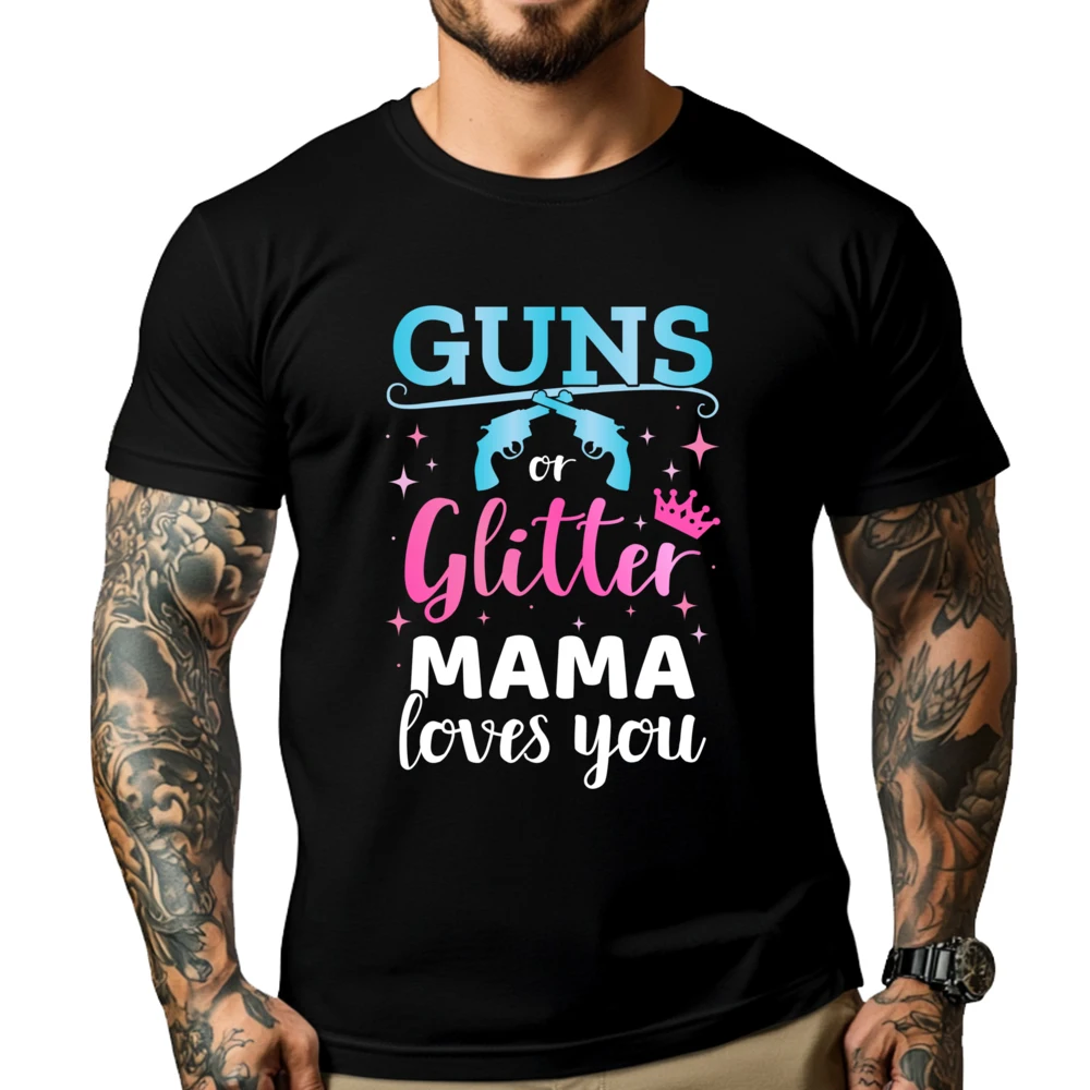 Gender Reveal Guns Or Glitter Mama Matching Baby Party Cute Oversized T Shirt Tee Shirt Men National Flag Day
Gender Reveal Guns Or Glitter Mama Matching Baby Party Cute Oversized T Shirt Tee Shirt Men National Flag Day
