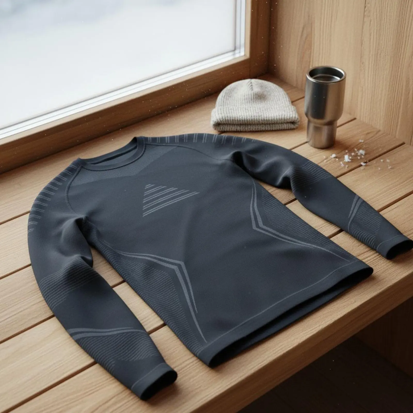 Ski Base Layer Set Close Fit Men's Thermal Set Long Sleeve Thermal Shirt and Pants Lightweight Sports Clothing Flatlock Seams
Ski Base Layer Set Close Fit Men's Thermal Set Long Sleeve Thermal Shirt and Pants Lightweight Sports Clothing Flatlock Seams