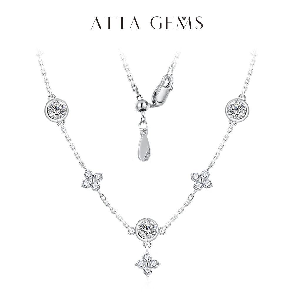 ATTAGEMS Luxury D Color Moissanite Necklace Solid 925 Silver White Gold Plated Flowers Pendent for Women Fine Jewelry Party Gift
ATTAGEMS Luxury D Color Moissanite Necklace Solid 925 Silver White Gold Plated Flowers Pendent for Women Fine Jewelry Party Gift