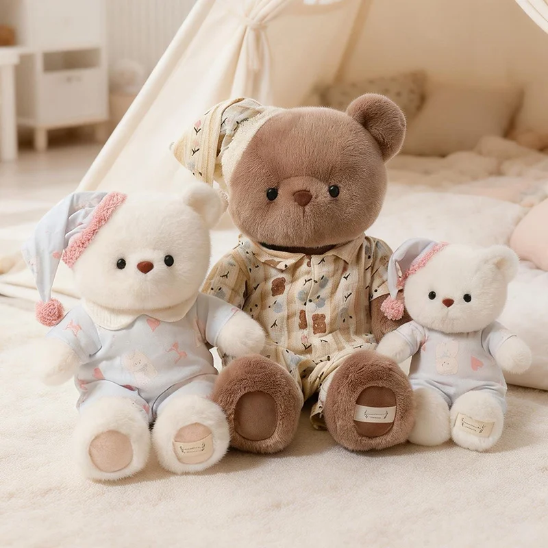 30-55cm New Sleepwear Collection Plush Toys Lovely Bear Wear Sleeping Hat Soft Stuffed Animals Bears Doll for Girlfriend Gifts
30-55cm New Sleepwear Collection Plush Toys Lovely Bear Wear Sleeping Hat Soft Stuffed Animals Bears Doll for Girlfriend Gifts