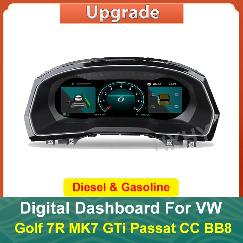 Car LCD Digital Cluster Virtual Cockpit SpeedMeter Dash For VW Golf 7 R Golf7 MK7 GTi Passat B8 CC Screen Instrument Panel Unit
Car LCD Digital Cluster Virtual Cockpit SpeedMeter Dash For VW Golf 7 R Golf7 MK7 GTi Passat B8 CC Screen Instrument Panel Unit