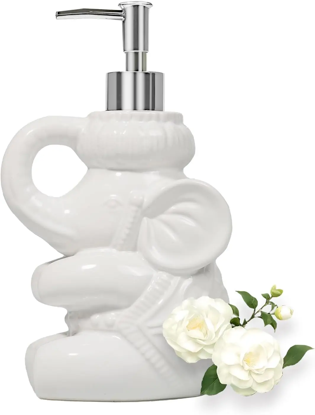 Elephant Soap Dispenser, Refillable Liquid Soap for Bathroom and Kitchen, 18 oz Capacity
Elephant Soap Dispenser, Refillable Liquid Soap for Bathroom and Kitchen, 18 oz Capacity