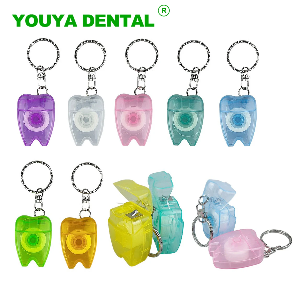 5pcs Tooth Shaped Floss Keychain Portable Nylon Wire Dental Floss Plastic Key Chain Shaped Teeth Clean Tooth Care Accessory
5pcs Tooth Shaped Floss Keychain Portable Nylon Wire Dental Floss Plastic Key Chain Shaped Teeth Clean Tooth Care Accessory