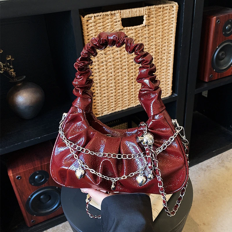 2026 Весенне-летние плиссированные сумки-тоуты для женщин, сумки-облака из ПУ, повседневные сумки на плечо, сумки-цепочки, серебристые сумки-клатчи
2026 Весенне-летние плиссированные сумки-тоуты для женщин, сумки-облака из ПУ, повседневные сумки на плечо, сумки-цепочки, серебристые сумки-клатчи