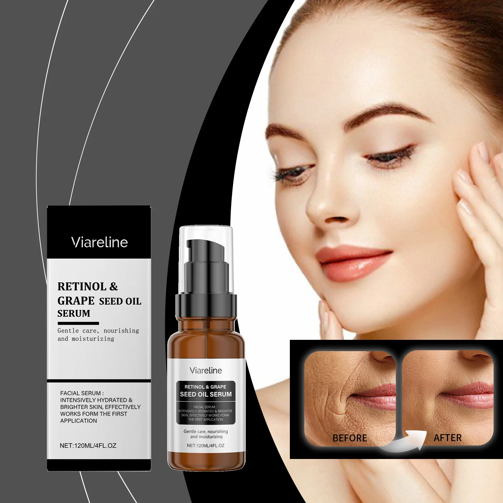 Viareline Grape Seed Oil Essence Delicate Skin Soft Moisturizing Moisturizing Facial Essence
Viareline Grape Seed Oil Essence Delicate Skin Soft Moisturizing Moisturizing Facial Essence