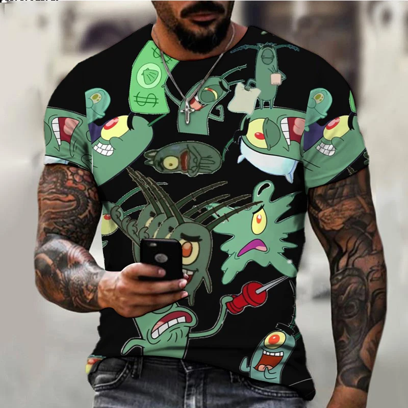2024 New Spongebob Cartoon Pattern Print Youth Harajuku Casual T-Shirt Street Trend Versatile Men's Round Neck T-Shirt
2024 New Spongebob Cartoon Pattern Print Youth Harajuku Casual T-Shirt Street Trend Versatile Men's Round Neck T-Shirt