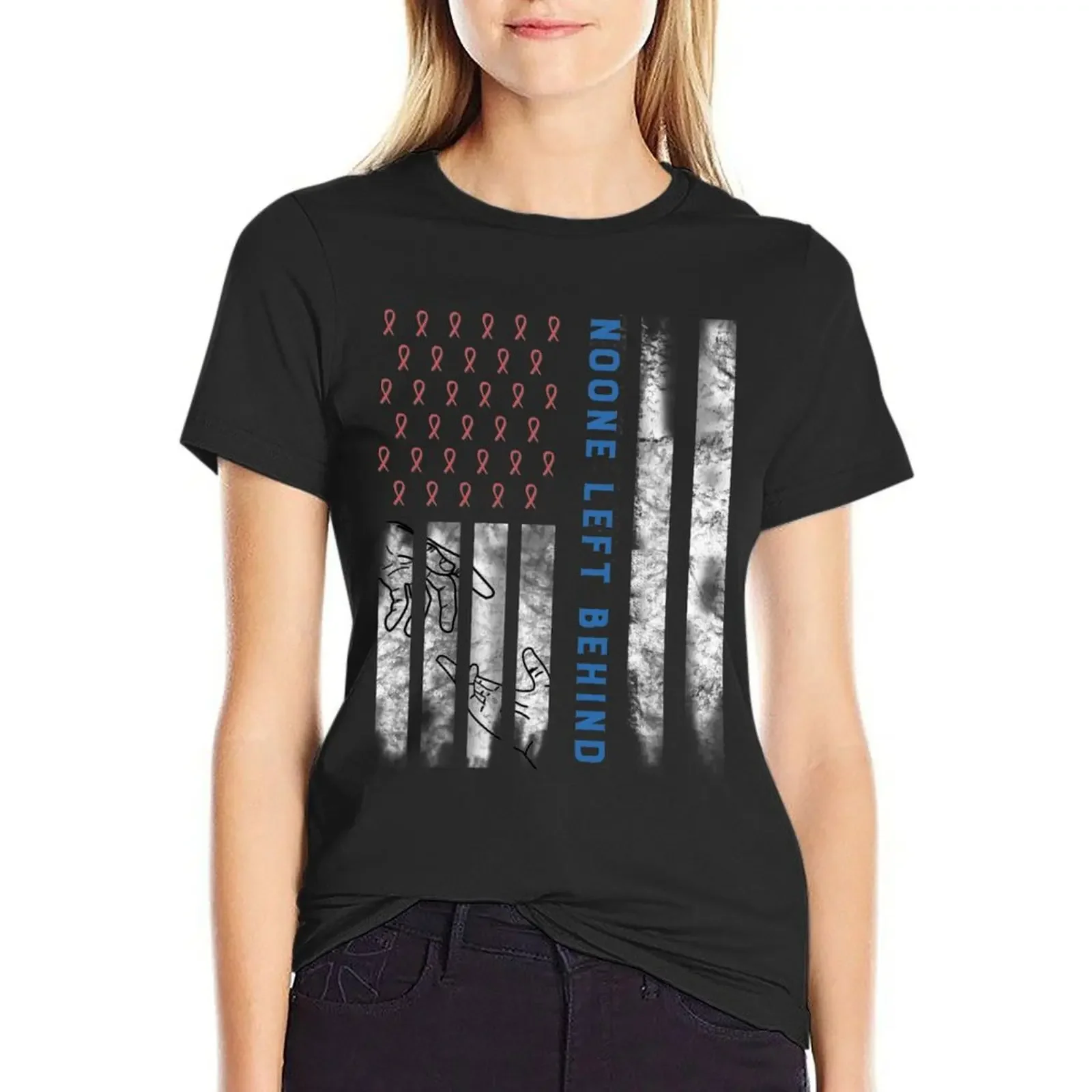 No One Left Behind If We Do Together USA T-Shirt funny Female clothing Short sleeve tee cute clothes tshirts woman
No One Left Behind If We Do Together USA T-Shirt funny Female clothing Short sleeve tee cute clothes tshirts woman