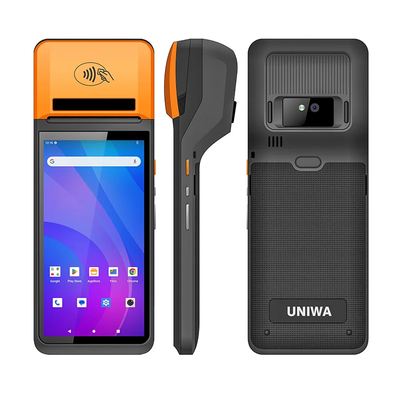 Work Android 6 Inch 4G NFC PDA Android 13 Handheld Android POS Terminal with Printer