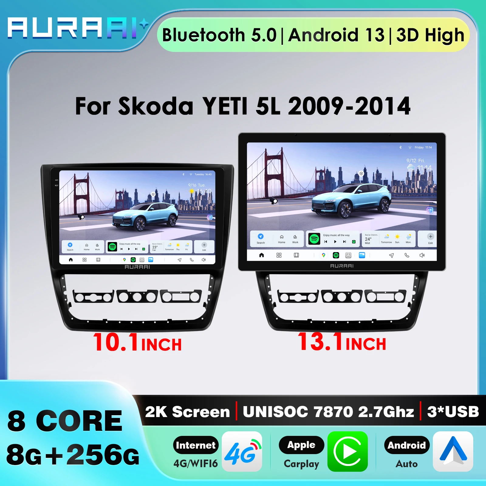 AURAAI беспроводной Carplay автомобильное авторадио для SKODA YETI 5L 2009-2014 Android радио интеллектуальный экран DSP GPS SWC OBD TPMS 4G LTE
AURAAI беспроводной Carplay автомобильное авторадио для SKODA YETI 5L 2009-2014 Android радио интеллектуальный экран DSP GPS SWC OBD TPMS 4G LTE