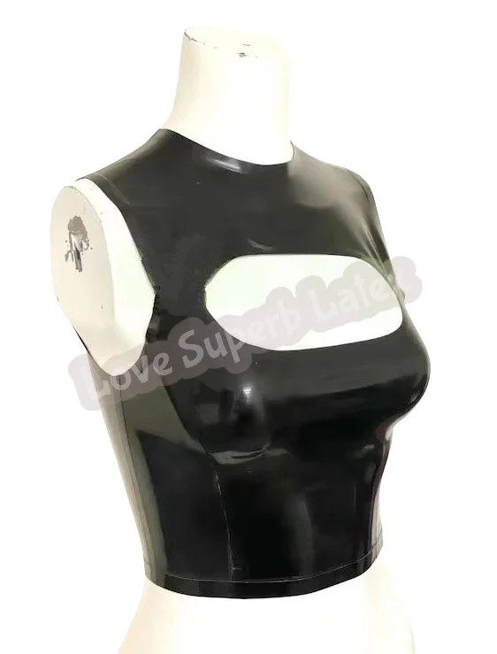 Latex Crop Top Rubber Gummi Female Sleeveless Vest Slim Open sexy rubber latex tank tops tees costumes sleeveless NO zipper
Latex Crop Top Rubber Gummi Female Sleeveless Vest Slim Open sexy rubber latex tank tops tees costumes sleeveless NO zipper