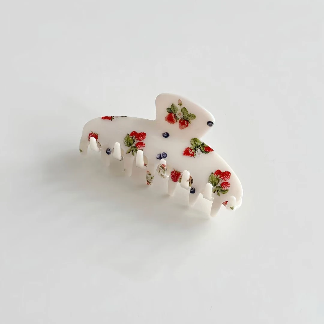 High Quality Printed Strawberry Bowknot Crab Claw Clips Shark Hair Clips Geometry High Ponytail Barrette Vintage Hairpin
High Quality Printed Strawberry Bowknot Crab Claw Clips Shark Hair Clips Geometry High Ponytail Barrette Vintage Hairpin