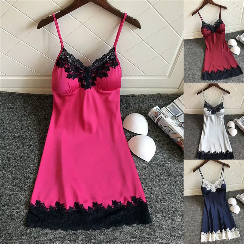 Women Silk Satin Short Nightdress Solid Women's Sleep&Lounge Sexy Lingerie Nightwear Sexy Lace Sleepwear Robe Nightgown Bathrobe
Women Silk Satin Short Nightdress Solid Women's Sleep&Lounge Sexy Lingerie Nightwear Sexy Lace Sleepwear Robe Nightgown Bathrobe