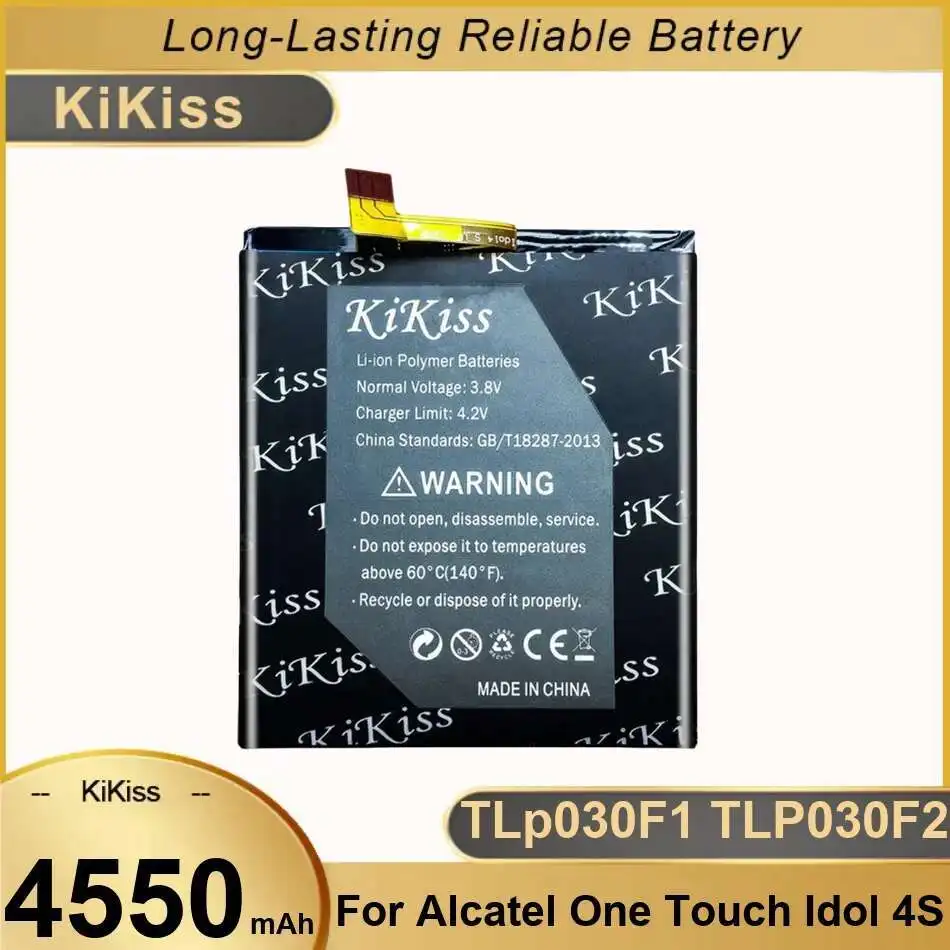 Mobile Phone Battery TLp030F1 TLP030F2 4550mAh For Alcatel One Touch Idol 4S OT-6070 OT-6070K OT-6070O OT-6070Y
Mobile Phone Battery TLp030F1 TLP030F2 4550mAh For Alcatel One Touch Idol 4S OT-6070 OT-6070K OT-6070O OT-6070Y