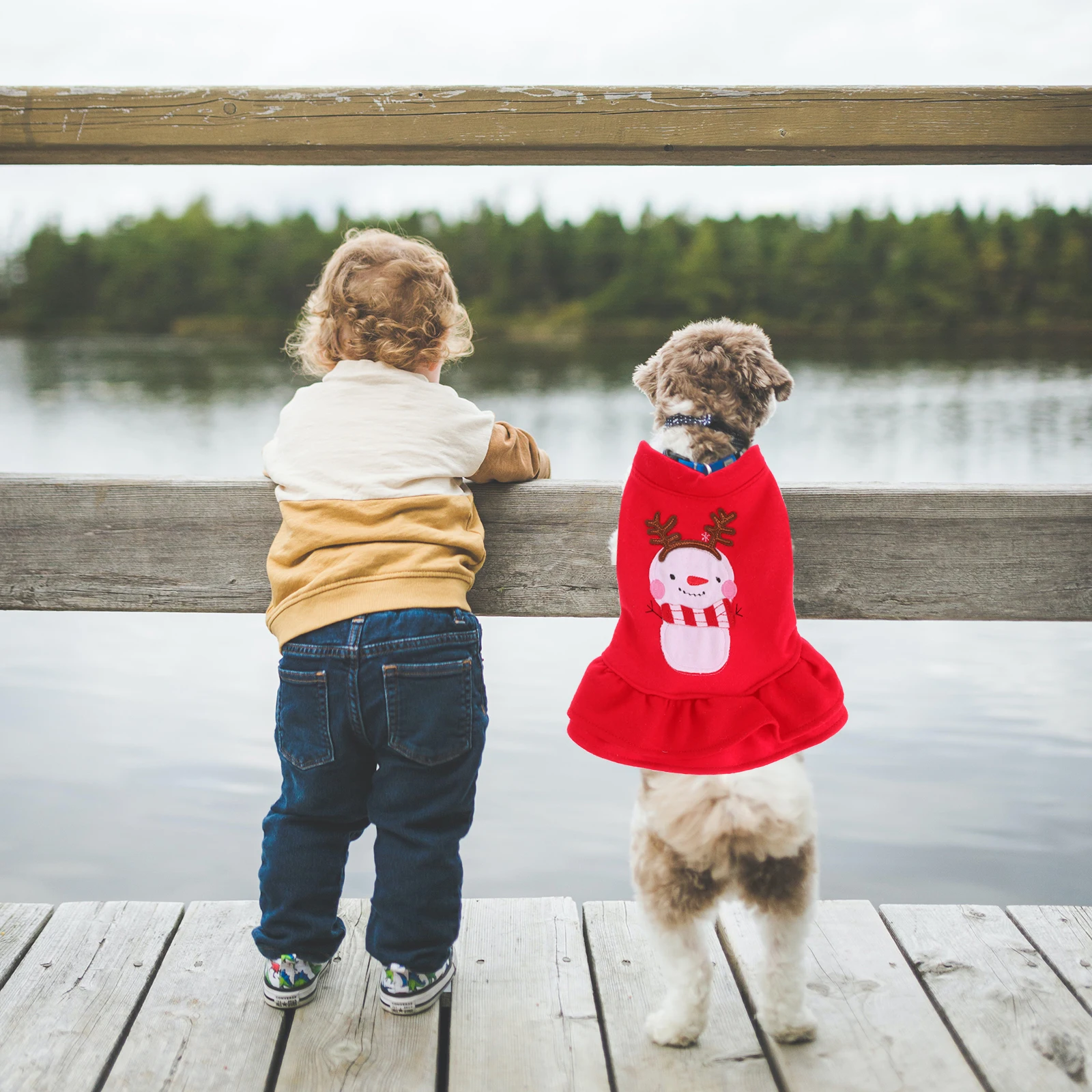 Christmas Dog Skirt Pet Clothes Snowman Design Puppy Cloth Comfortable Texture Outdoor Activities Photo Taking Dog Jacket
Christmas Dog Skirt Pet Clothes Snowman Design Puppy Cloth Comfortable Texture Outdoor Activities Photo Taking Dog Jacket