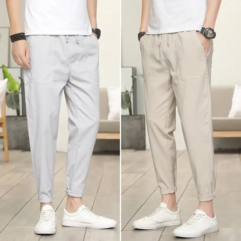 Plus Size M-5XL Men Cotton Linen Pants Spring Summer Autumn Fashion Casual Ankle Length Elastic Waist Slim Long Jogger Trousers
Plus Size M-5XL Men Cotton Linen Pants Spring Summer Autumn Fashion Casual Ankle Length Elastic Waist Slim Long Jogger Trousers