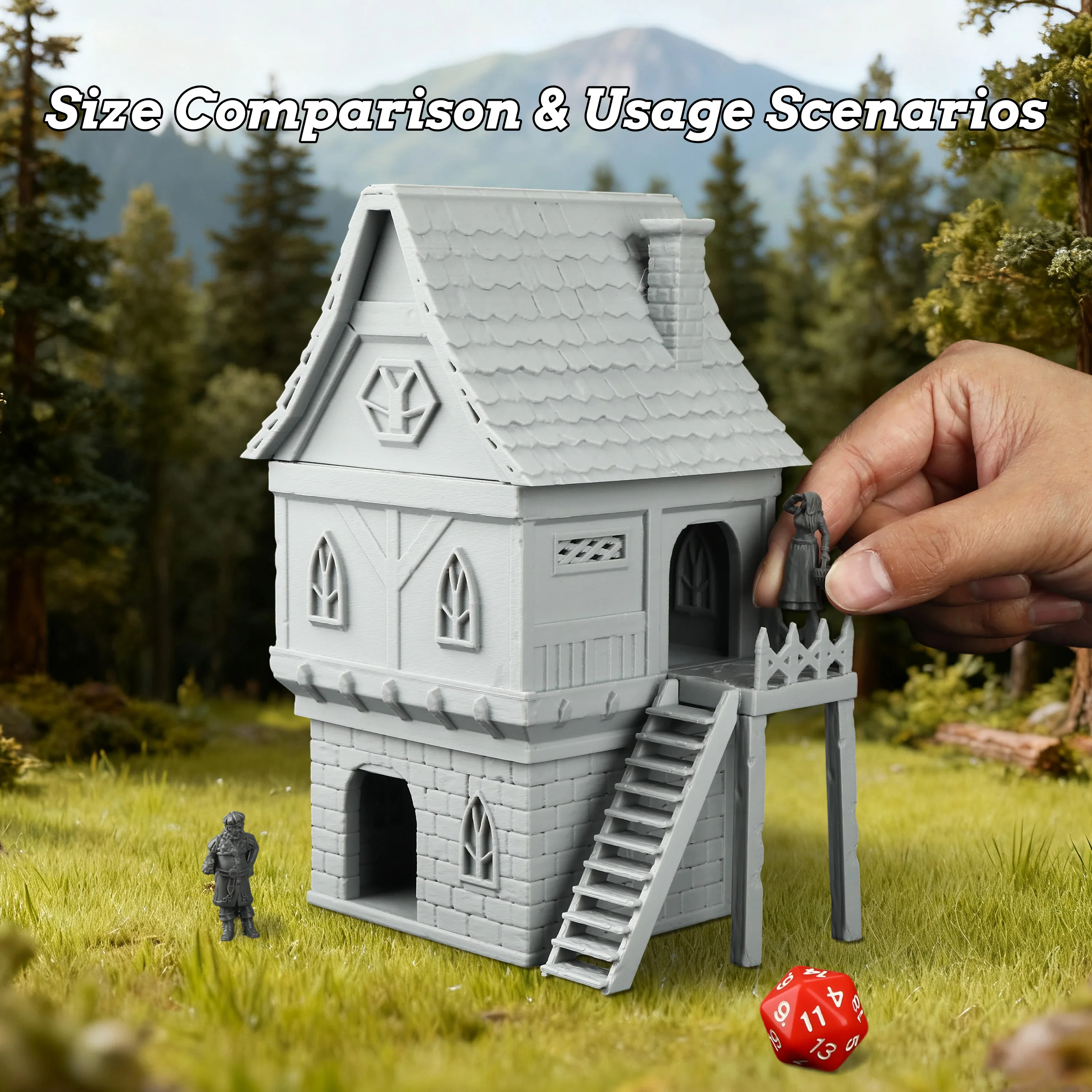 RPG Medieval Two-Story House Terrain Miniature | Fantasy Tabletop Terrain for Town Exploration & Village Home Settings,Trpg Gift
RPG Medieval Two-Story House Terrain Miniature | Fantasy Tabletop Terrain for Town Exploration & Village Home Settings,Trpg Gift