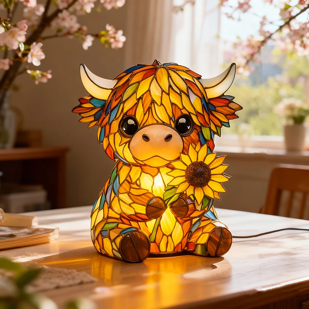 Adorable Highland Cow Night Light, Desktop & Bedside Sunflower Lights, D Cute Cow Shape Statue Lamp With Soft Lighting
Adorable Highland Cow Night Light, Desktop & Bedside Sunflower Lights, D Cute Cow Shape Statue Lamp With Soft Lighting