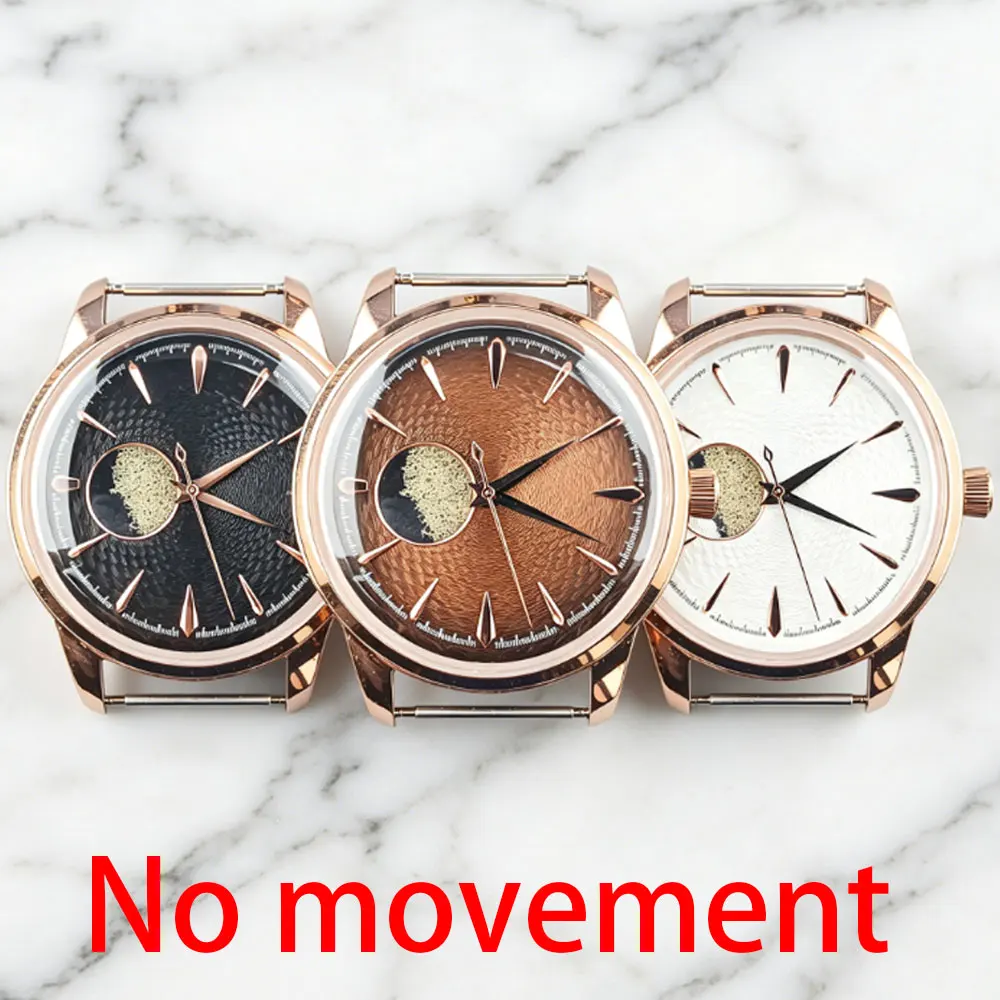 Presage 40mm rose gold 316L watch case 35mm watch dial suitable for NH38 automatic movement leather strap
Presage 40mm rose gold 316L watch case 35mm watch dial suitable for NH38 automatic movement leather strap