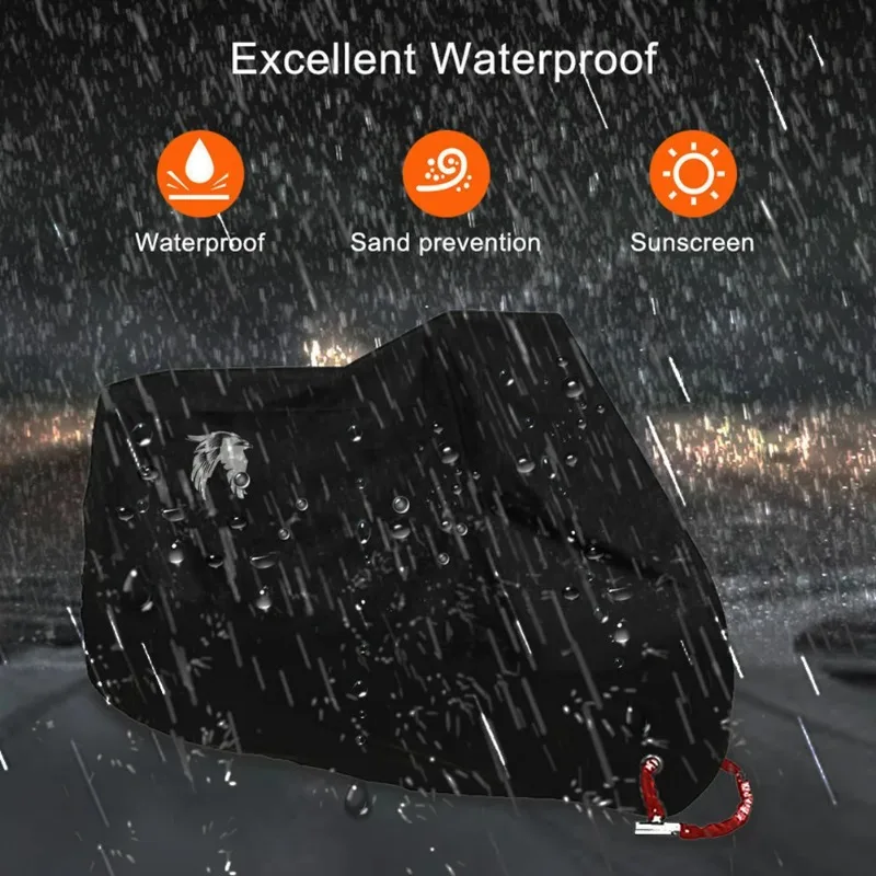 Motorcycle Cover Universal Outdoor UV Protector For Scooter Waterproof Bike Rain Dustproof Cover M L XL 2XL 3XL
Motorcycle Cover Universal Outdoor UV Protector For Scooter Waterproof Bike Rain Dustproof Cover M L XL 2XL 3XL
