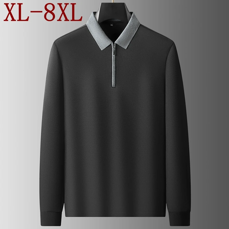 8XL 7XL 6XL 2025 New Autumn High End Luxury Polo Shirt Man Clothing Zipper Lapel Mens Shirts Business Casual camisetas masculino
8XL 7XL 6XL 2025 New Autumn High End Luxury Polo Shirt Man Clothing Zipper Lapel Mens Shirts Business Casual camisetas masculino