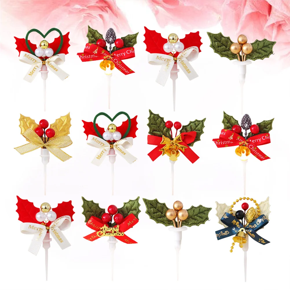 12Pcs Christmas Cake Picks 3D Tree Wreath Bowknot Cupcake Toppers Festive Birthday Party Decoration Christmas Cupcake Picks
12Pcs Christmas Cake Picks 3D Tree Wreath Bowknot Cupcake Toppers Festive Birthday Party Decoration Christmas Cupcake Picks