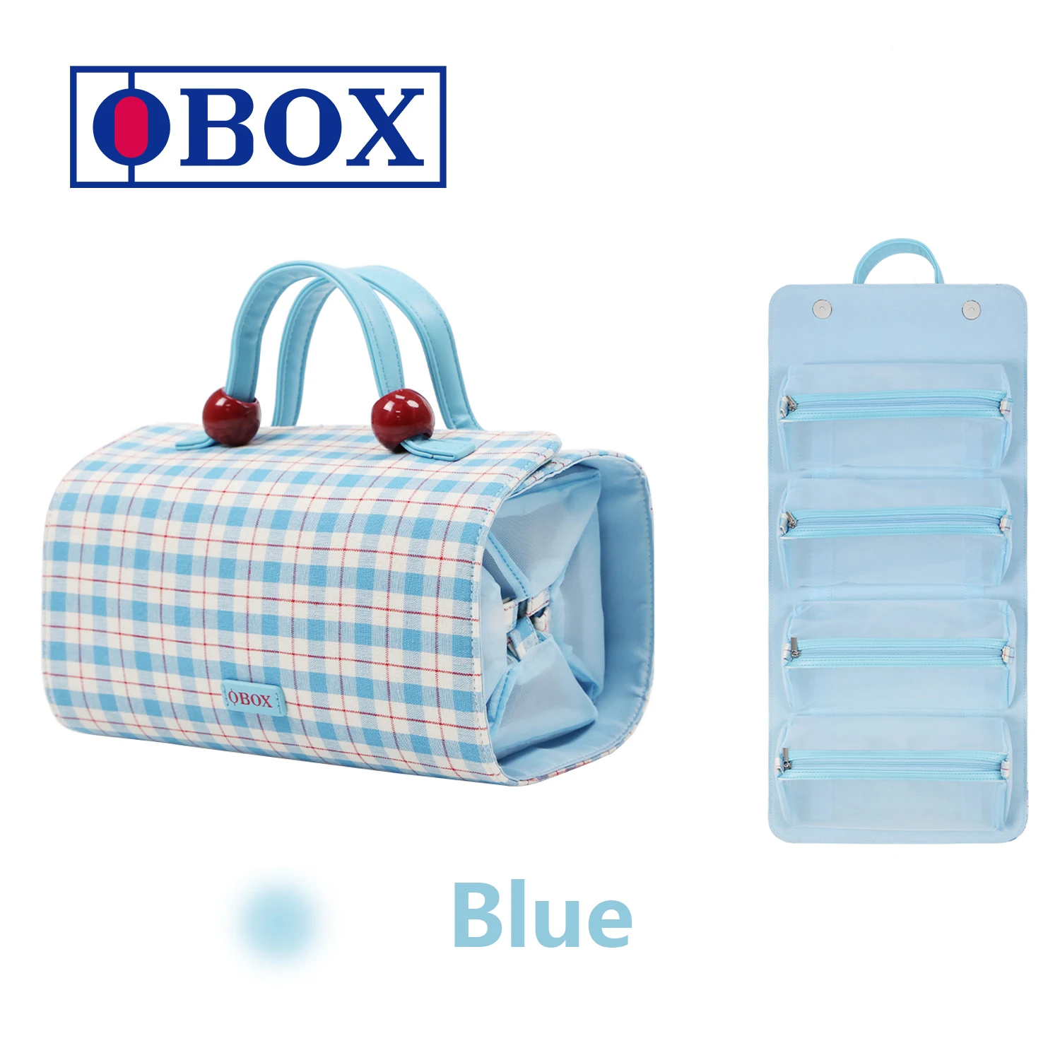 OBOX Large Capacity Makeup Bag, Women's Compartmentalized Cosmetic Organizer, Portable Waterproof Blue Roll-Up Travel Toiletry B
OBOX Large Capacity Makeup Bag, Women's Compartmentalized Cosmetic Organizer, Portable Waterproof Blue Roll-Up Travel Toiletry B