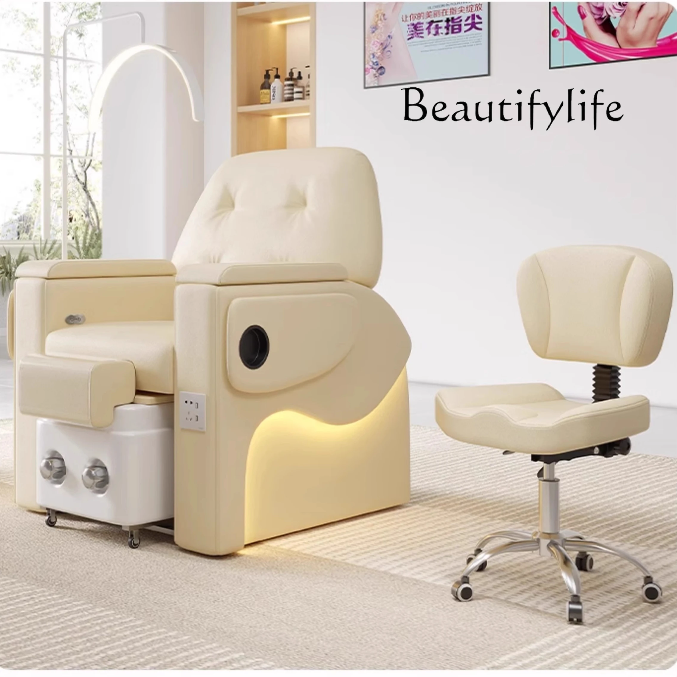 Nail Art Sofa Foot Bath Chair Single Simple Sofa Beauty Salon Multifunctional Electric Foot Therapy Integrated Bed
Nail Art Sofa Foot Bath Chair Single Simple Sofa Beauty Salon Multifunctional Electric Foot Therapy Integrated Bed