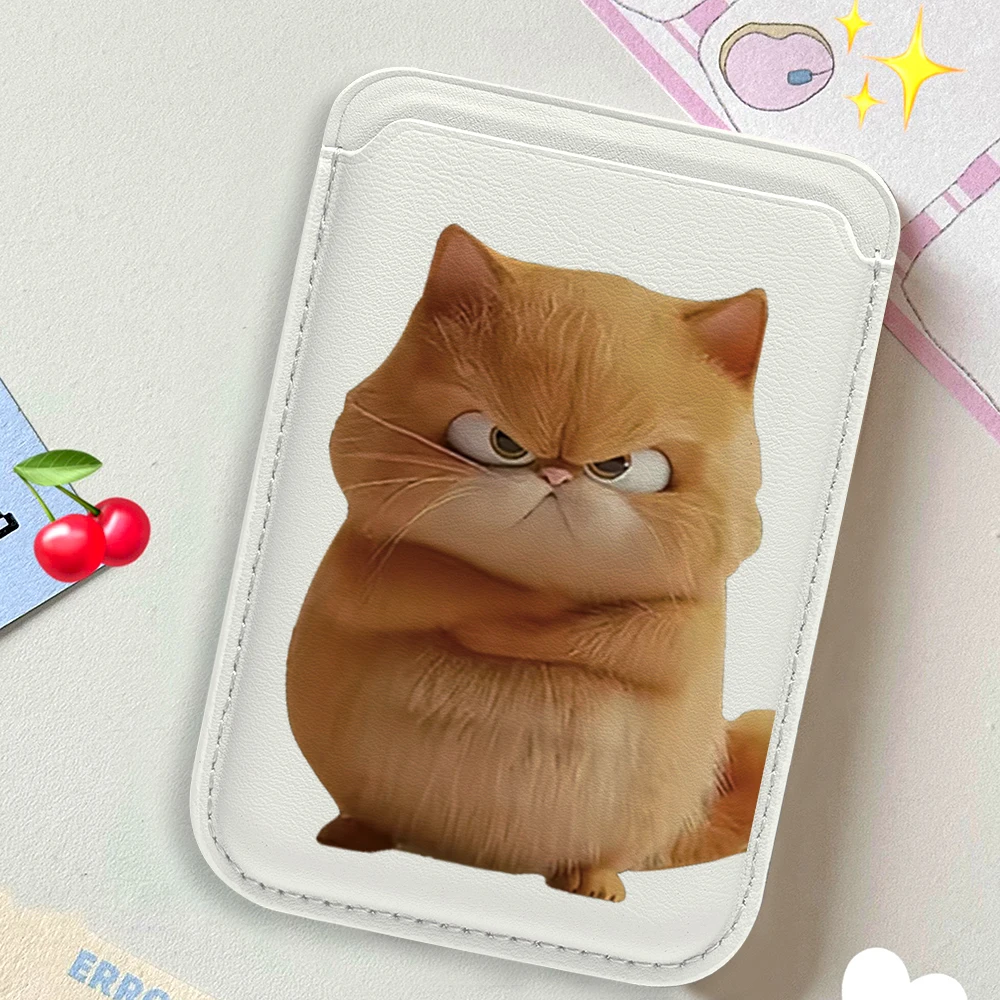 Leather Card Wallet Cover Phone Card Holder For Magnetic Funny Cat Case Suitable For all iPhone for Magsafe Card Phone Back Bag
Leather Card Wallet Cover Phone Card Holder For Magnetic Funny Cat Case Suitable For all iPhone for Magsafe Card Phone Back Bag