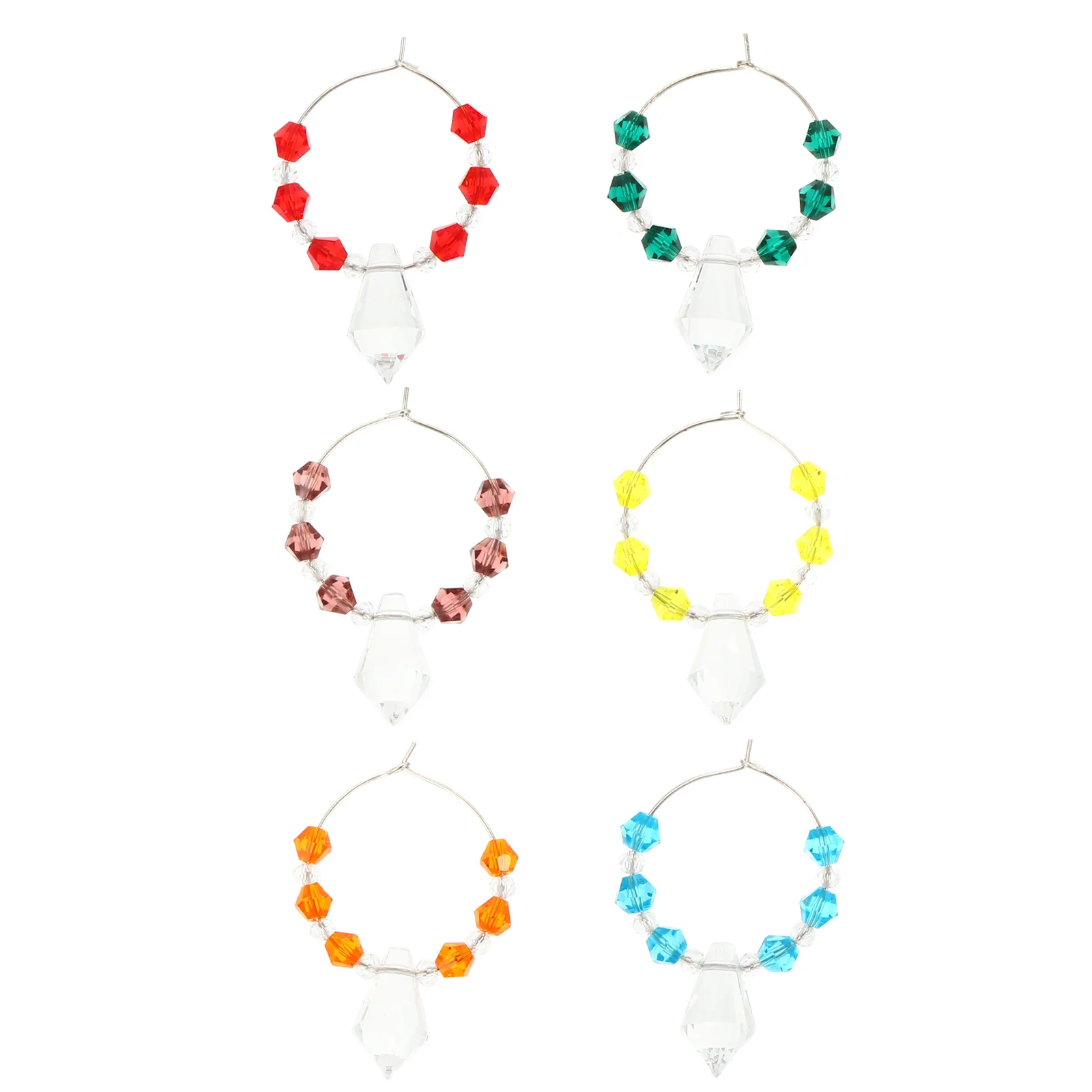 6 pcs Glass Rings Crystal Beads Identifiers For Party Bar Home Use Wine Glass Marker Supplies Kitchen Bar Tools 
6 pcs Glass Rings Crystal Beads Identifiers For Party Bar Home Use Wine Glass Marker Supplies Kitchen Bar Tools
