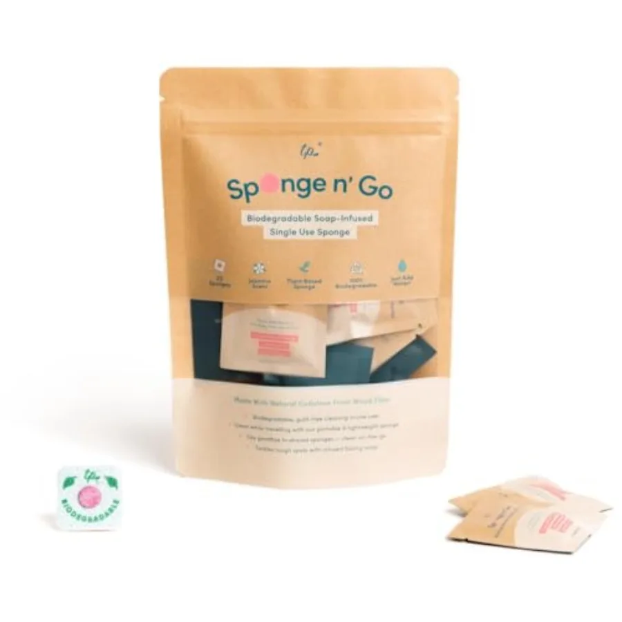Sponge n' Go: 20-Pack Mini Travel Dish Soap and Sponges Eco-Friendly, Soap-Infused, Single-Use Cellulose Compressed Sponges You
Sponge n' Go: 20-Pack Mini Travel Dish Soap and Sponges Eco-Friendly, Soap-Infused, Single-Use Cellulose Compressed Sponges You