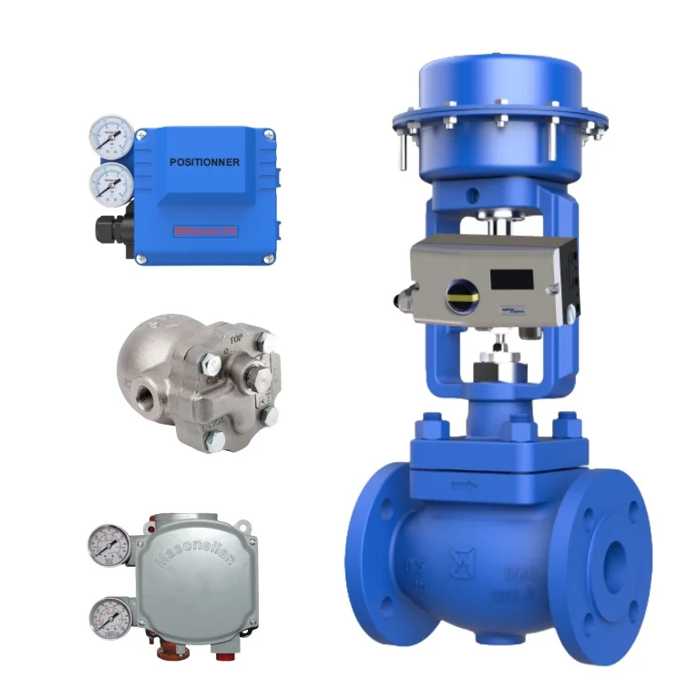 High Quality Pneumatic Bithermo Control Valves with Spirax Sarco Positioner EP400/EP500/SP7-10/Maoneilan SVI1000 Stock Supplier
High Quality Pneumatic Bithermo Control Valves with Spirax Sarco Positioner EP400/EP500/SP7-10/Maoneilan SVI1000 Stock Supplier