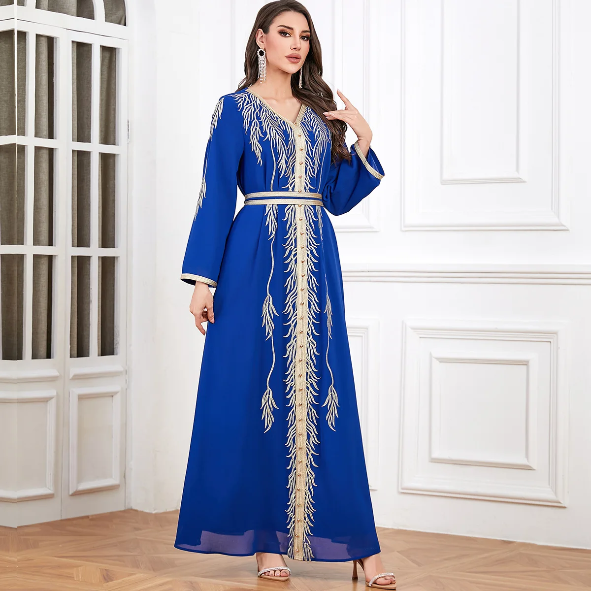 New Eid Djellaba Dubai Embroidery Muslim Women Beading Maxi Dress Abayas Turkey Kaftan Ramadan Jalabiya Musulmane Femme Vestidos
New Eid Djellaba Dubai Embroidery Muslim Women Beading Maxi Dress Abayas Turkey Kaftan Ramadan Jalabiya Musulmane Femme Vestidos
