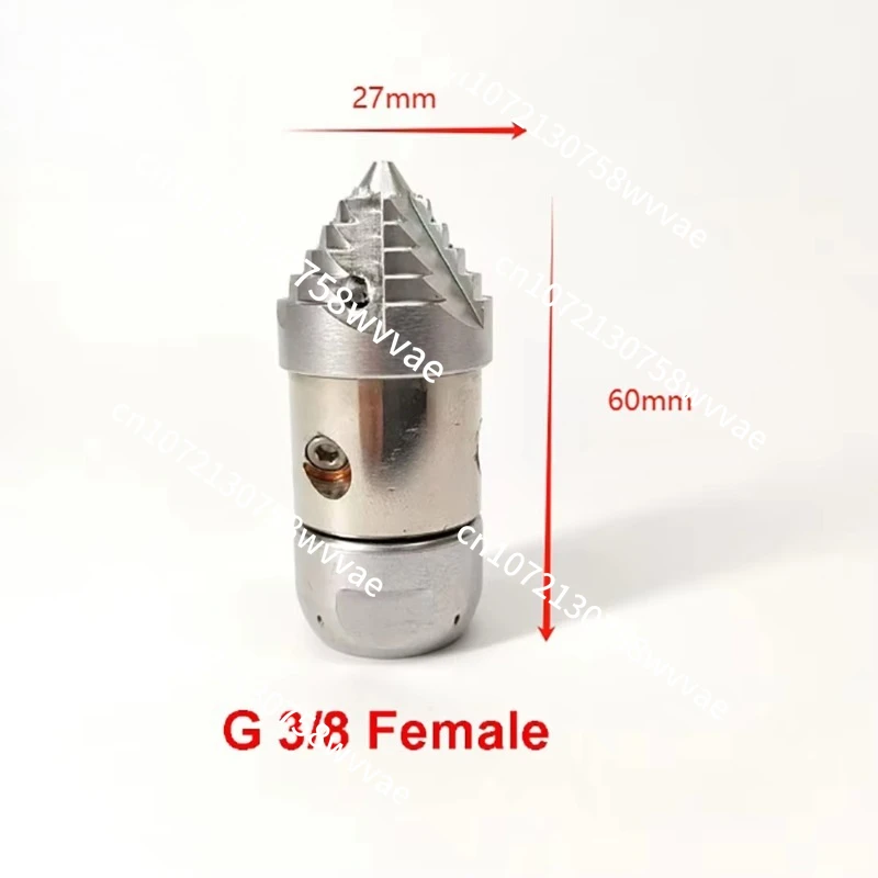 30L/min Rotating Nozzle High Pressure Sewer Cleaning Stainless Steel Nozzle Sludge Cleaning Dredging Nozzle
30L/min Rotating Nozzle High Pressure Sewer Cleaning Stainless Steel Nozzle Sludge Cleaning Dredging Nozzle