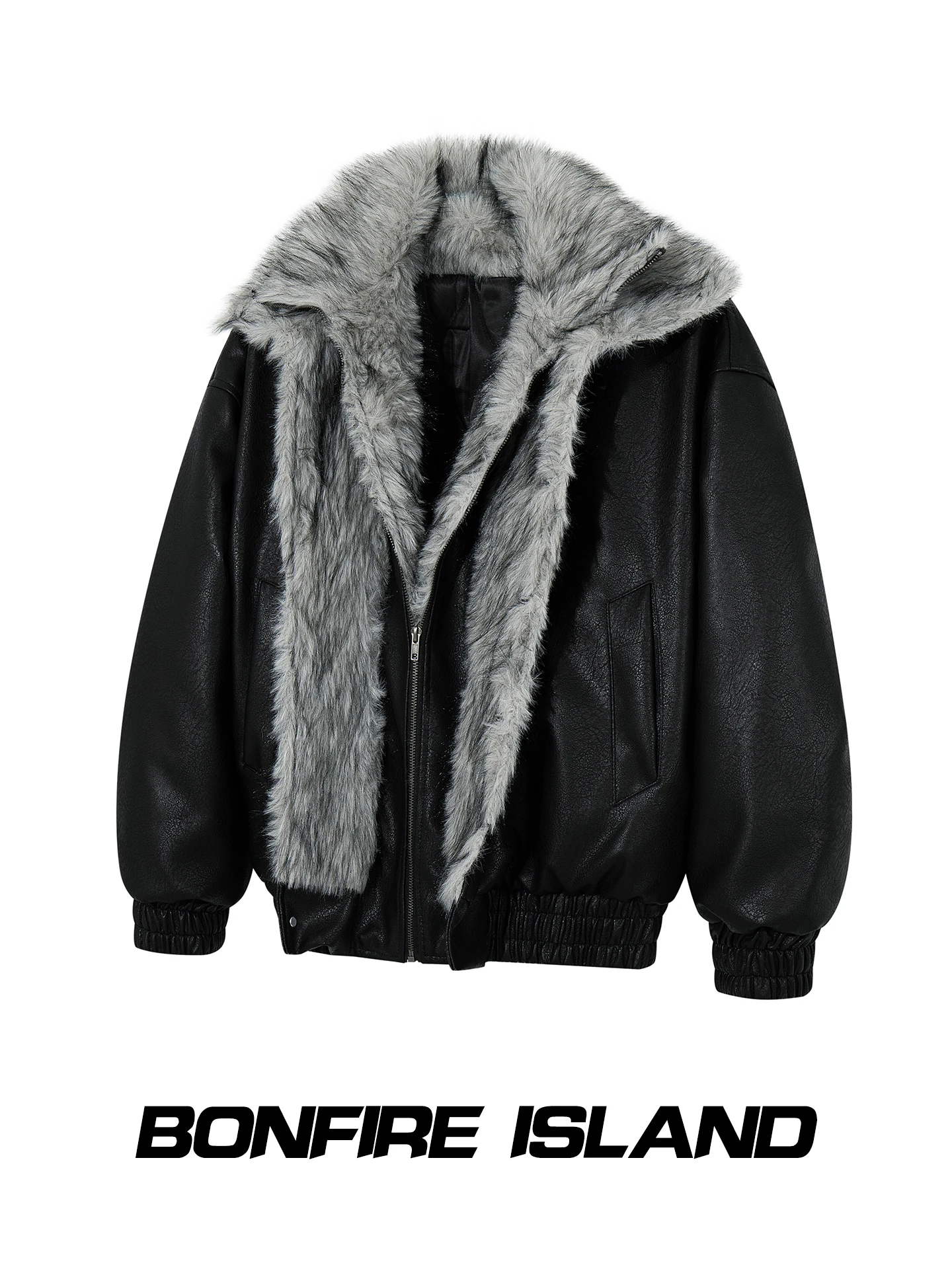 BONIS American Sle Wolf Fur Jaet Double Layer Fluffy Stand Collar Multi-Way Wear Cotton Jaet for Youth Casual Wear
BONIS American Sle Wolf Fur Jaet Double Layer Fluffy Stand Collar Multi-Way Wear Cotton Jaet for Youth Casual Wear