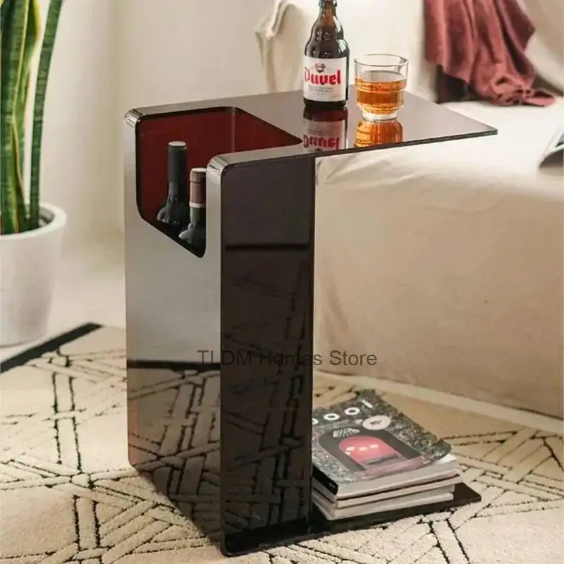 Акриловый прозрачный маленький столик-подставка для дивана, приставной столик для гостиной, угловой столик, прикроватный столик
Акриловый прозрачный маленький столик-подставка для дивана, приставной столик для гостиной, угловой столик, прикроватный столик