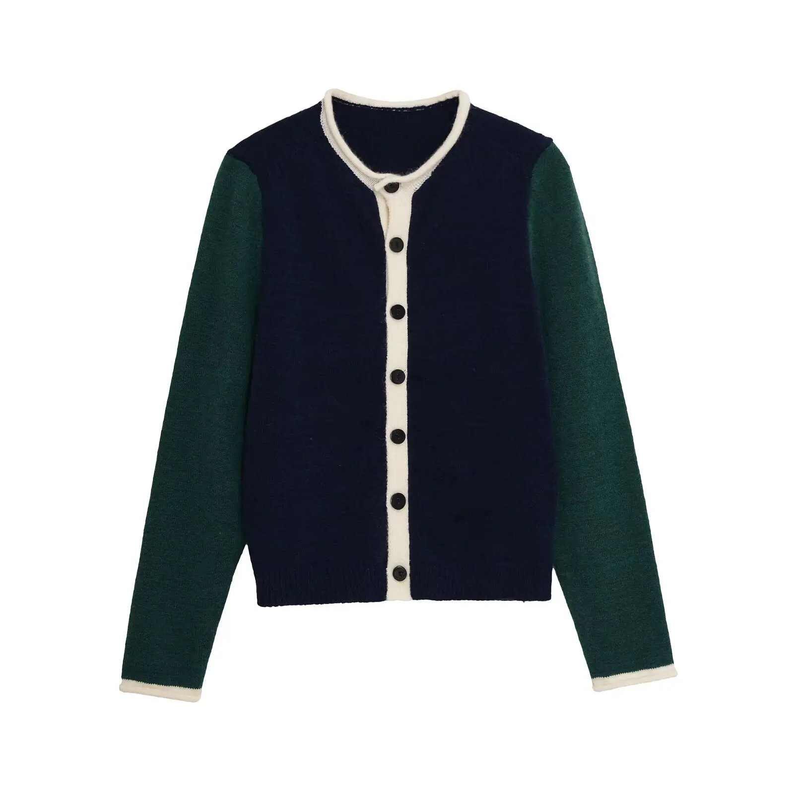 Fall New Arrivals Women's Casual Color-Blocked Crew Neck Long-Sleeve Knit Cardigan Jacket
Fall New Arrivals Women's Casual Color-Blocked Crew Neck Long-Sleeve Knit Cardigan Jacket