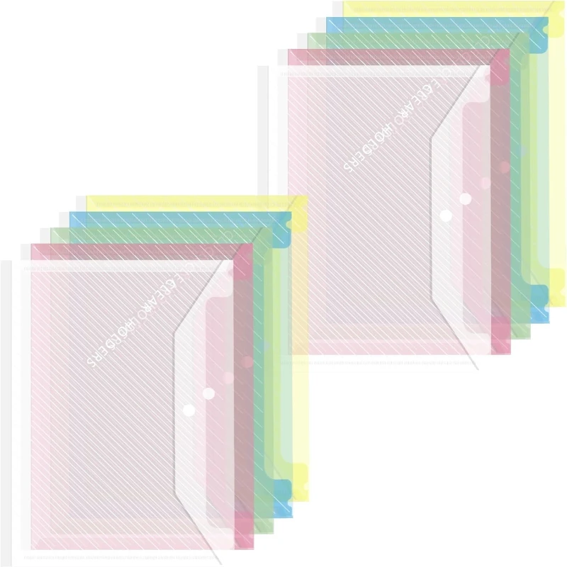 5Pcs Mixed Color Clear Button File Bags, Waterproof A4 Document Organizers for Office & School
5Pcs Mixed Color Clear Button File Bags, Waterproof A4 Document Organizers for Office & School