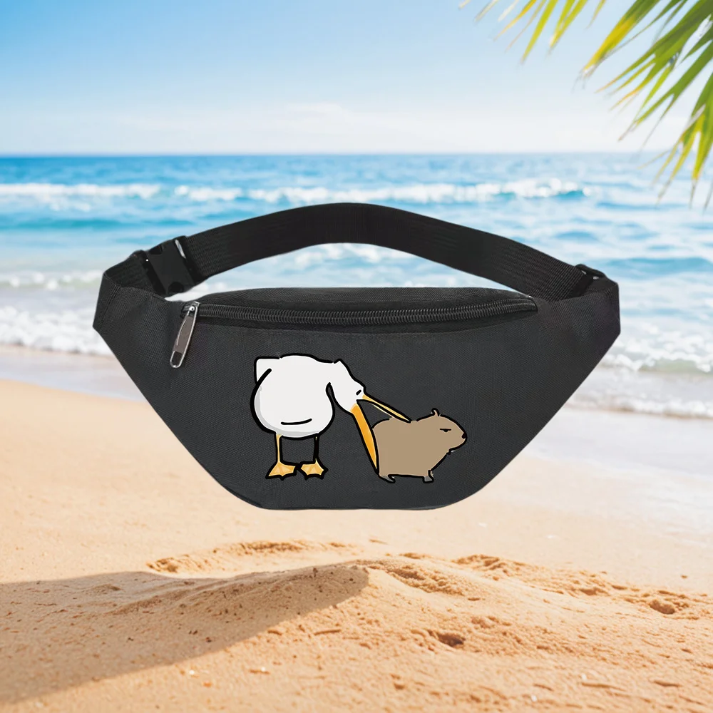 Pelican and Capybara Cartoon Illustration Waist Backpack Crossbody Chest Bag Street Casual Sporty Fashionable Simple Unique Prin
Pelican and Capybara Cartoon Illustration Waist Backpack Crossbody Chest Bag Street Casual Sporty Fashionable Simple Unique Prin
