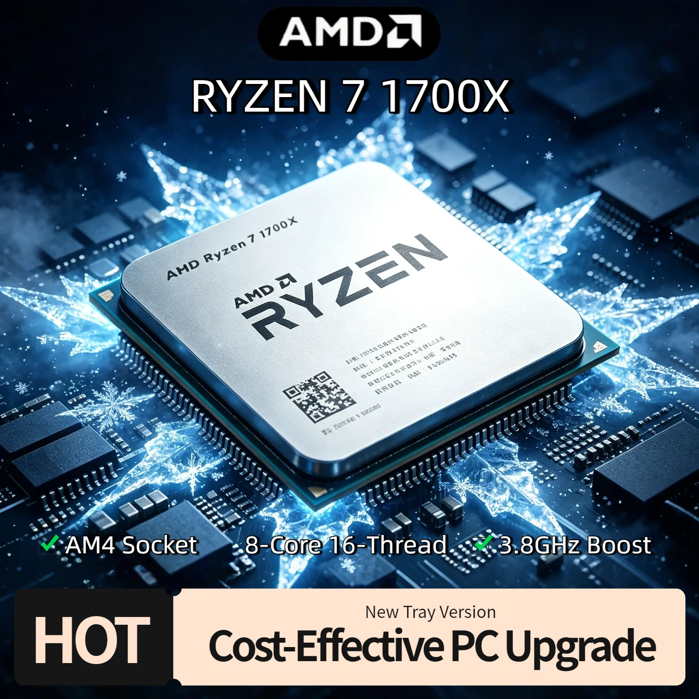 AMD Ryzen 7 1700X R7 1700X CPU 3.4 3.8GHz 8 Core 16 Thread L3 16M Socket AM4 Gaming Processor Max Pro Ultra 4K Plus
AMD Ryzen 7 1700X R7 1700X CPU 3.4 3.8GHz 8 Core 16 Thread L3 16M Socket AM4 Gaming Processor Max Pro Ultra 4K Plus