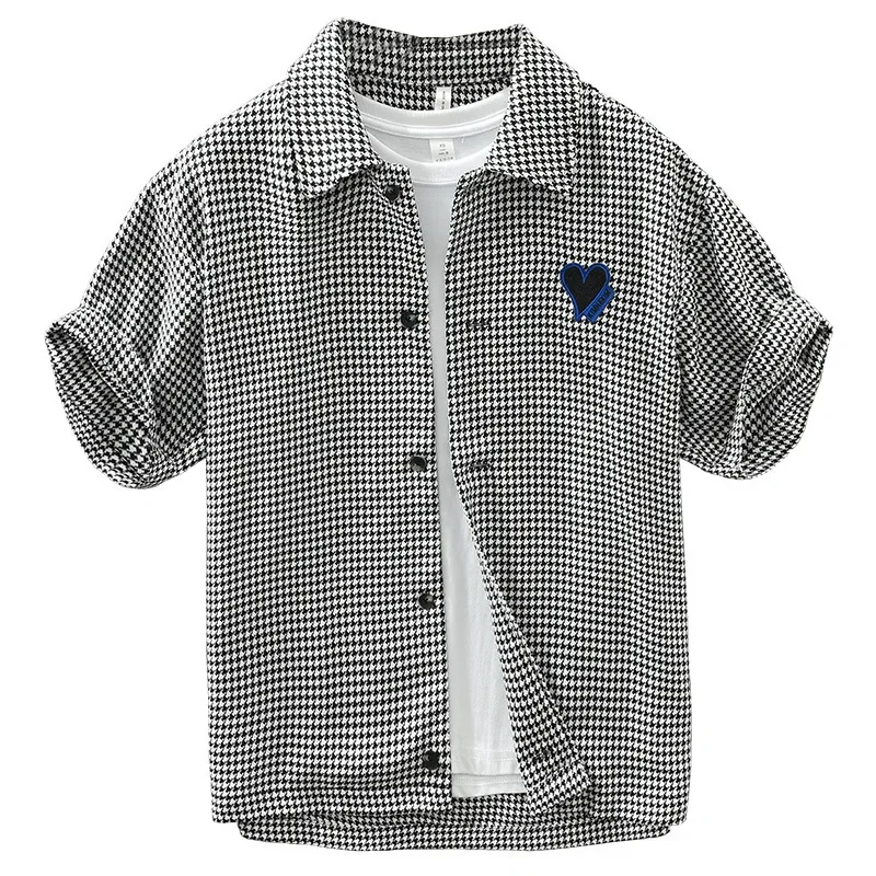 Summer New Embroidery Knitted Short Sleeve Shirt Men's Japanese Fashion Brand Work Clothes Plaid Loose Casual Shirt
Summer New Embroidery Knitted Short Sleeve Shirt Men's Japanese Fashion Brand Work Clothes Plaid Loose Casual Shirt