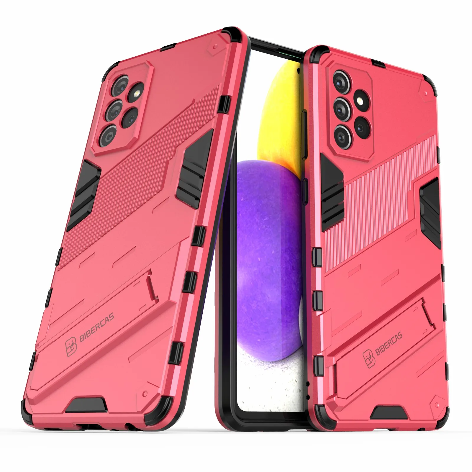 Military Grade Built-in Kickstand Dual Layer Case Hybrid Hard PC Soft TPU Shockproof Protective Cover for Samsung Galaxy A72 5G
Military Grade Built-in Kickstand Dual Layer Case Hybrid Hard PC Soft TPU Shockproof Protective Cover for Samsung Galaxy A72 5G