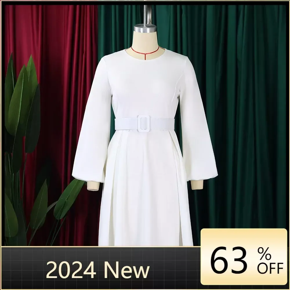 Autumn Elegant A-line Dress Women's Round neck Long Sleeved Fashion Commuter Office Solid Party Dress Women
Autumn Elegant A-line Dress Women's Round neck Long Sleeved Fashion Commuter Office Solid Party Dress Women