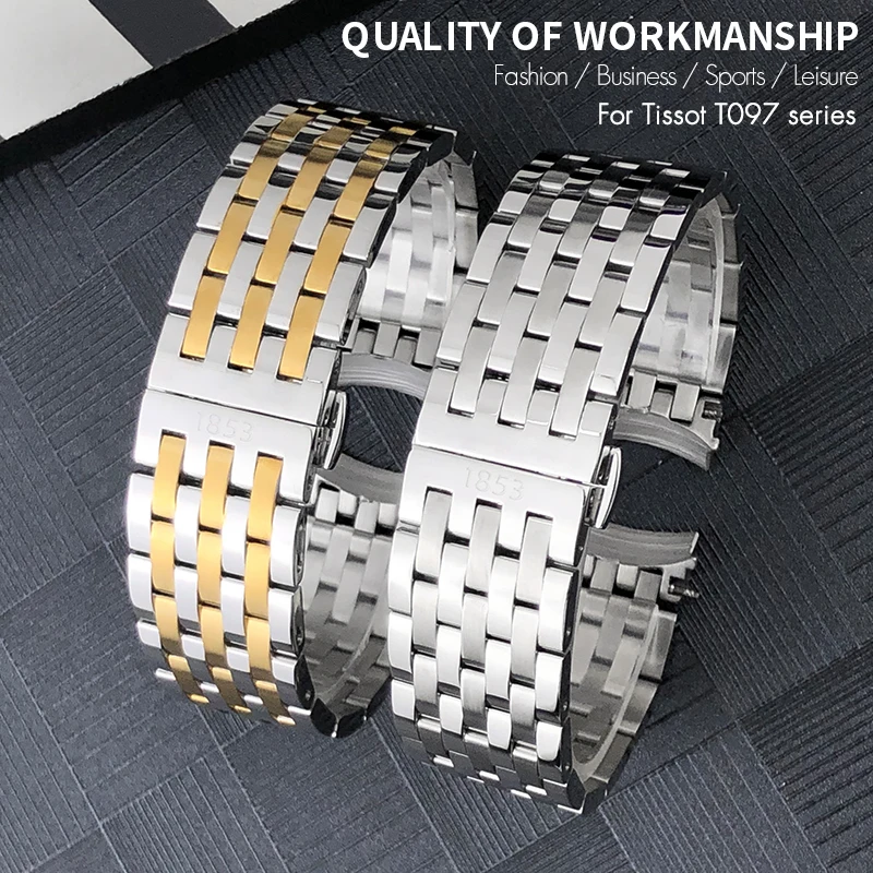 14mm 20mm Stainless Steel Bracelet Watchband for Tissot 1853 T097 T097.410 T097.407 T097.010 Silver Rose Golden Watch Strap
14mm 20mm Stainless Steel Bracelet Watchband for Tissot 1853 T097 T097.410 T097.407 T097.010 Silver Rose Golden Watch Strap
