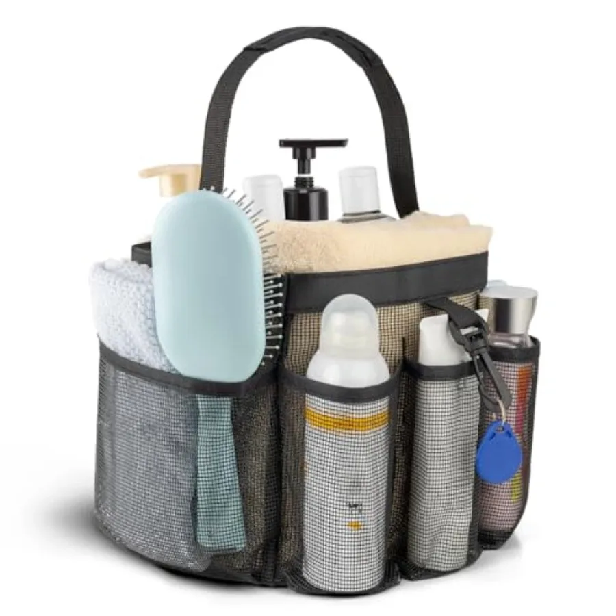 Mesh Shower Caddy Portable for College Dorm Room Essentials with 8-Pocket Large Capacity, Quick Dry Shower Bag for Bathroom, Be
Mesh Shower Caddy Portable for College Dorm Room Essentials with 8-Pocket Large Capacity, Quick Dry Shower Bag for Bathroom, Be