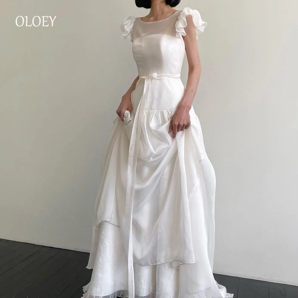 OLOEY 2025 Princess A Line Silk Organza Wedding Dresses Korea Photo shoot Short Sleeves O-Neck Bridal Gowns Customized
OLOEY 2025 Princess A Line Silk Organza Wedding Dresses Korea Photo shoot Short Sleeves O-Neck Bridal Gowns Customized