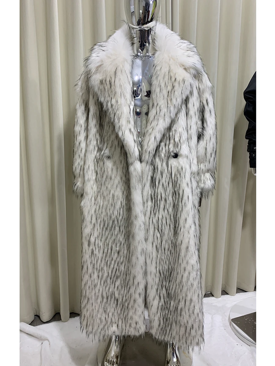 Autumn Winter Oversized Extra Long Thick Warm Hairy Shaggy Faux Fox Fur Coat Men Double Breasted Loose Fluffy Furry Overcoat
Autumn Winter Oversized Extra Long Thick Warm Hairy Shaggy Faux Fox Fur Coat Men Double Breasted Loose Fluffy Furry Overcoat