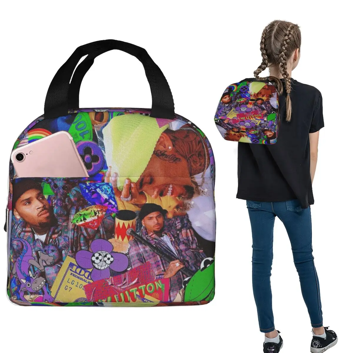 Изолированная сумка для обеда Chris Brown для женщин и детей, герметичные коробки для еды, термосумка для ланча
Изолированная сумка для обеда Chris Brown для женщин и детей, герметичные коробки для еды, термосумка для ланча