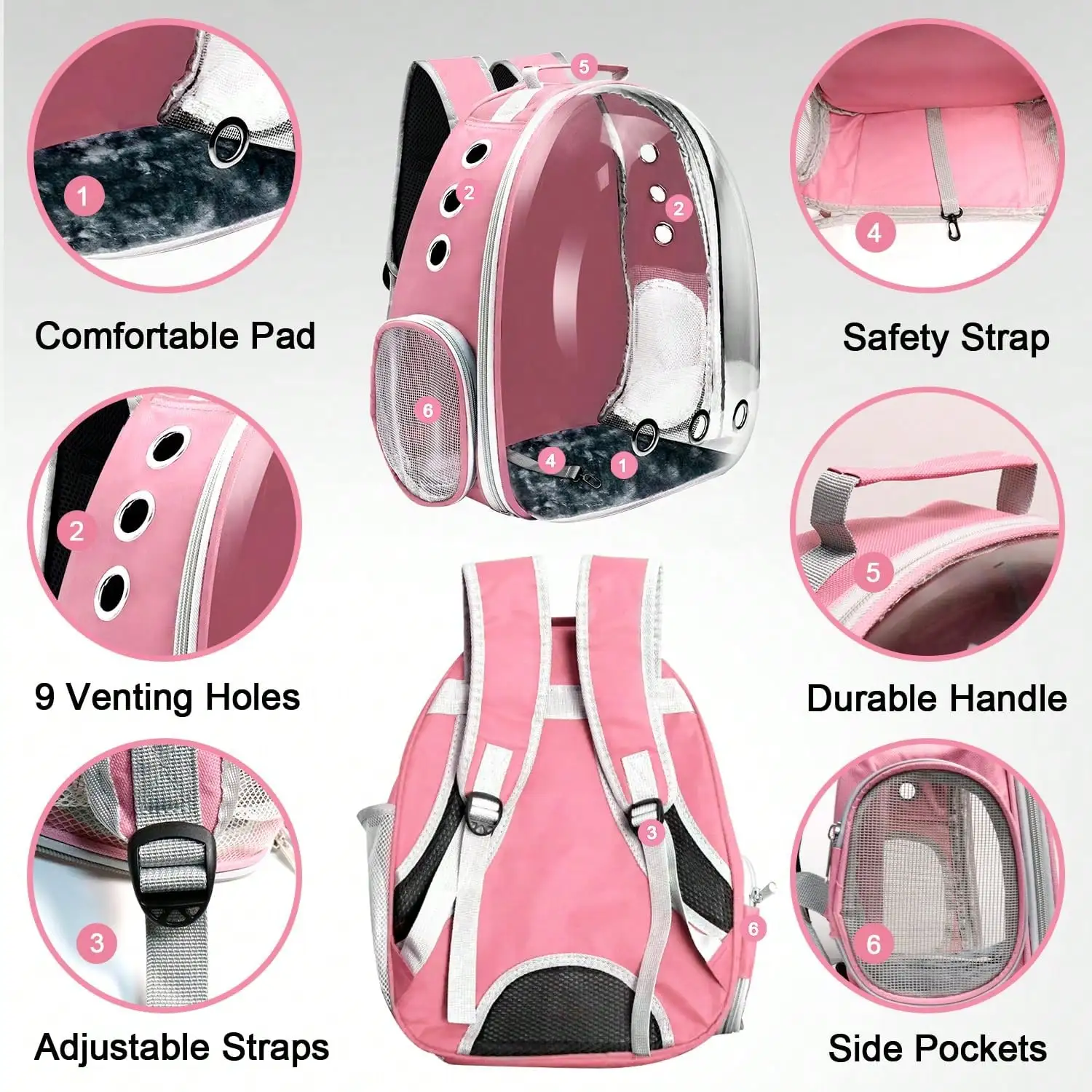 Ventilated Cat Backpack Carrier Portable Pet Travel Backpack For Cats Puppies
Ventilated Cat Backpack Carrier Portable Pet Travel Backpack For Cats Puppies