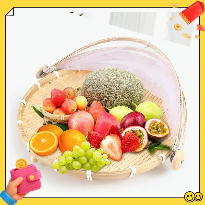 A89Q-Hand-Woven Food Tent Basket Tray Fruit Vegetable Bread Storage Basket Simple Atmosphere Outdoor Picnic Mesh Net Cover
A89Q-Hand-Woven Food Tent Basket Tray Fruit Vegetable Bread Storage Basket Simple Atmosphere Outdoor Picnic Mesh Net Cover
