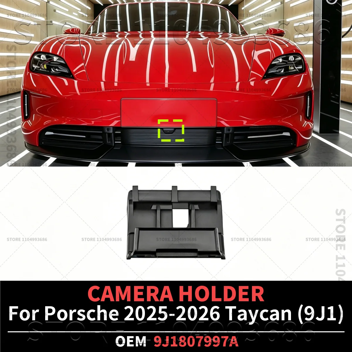For Porsche 2025-2026 Taycan (9J1) Turbo Cross Turismo Base GTS Turbo GT Car front bumper Camera Bracket OEM 9J1807997A
For Porsche 2025-2026 Taycan (9J1) Turbo Cross Turismo Base GTS Turbo GT Car front bumper Camera Bracket OEM 9J1807997A